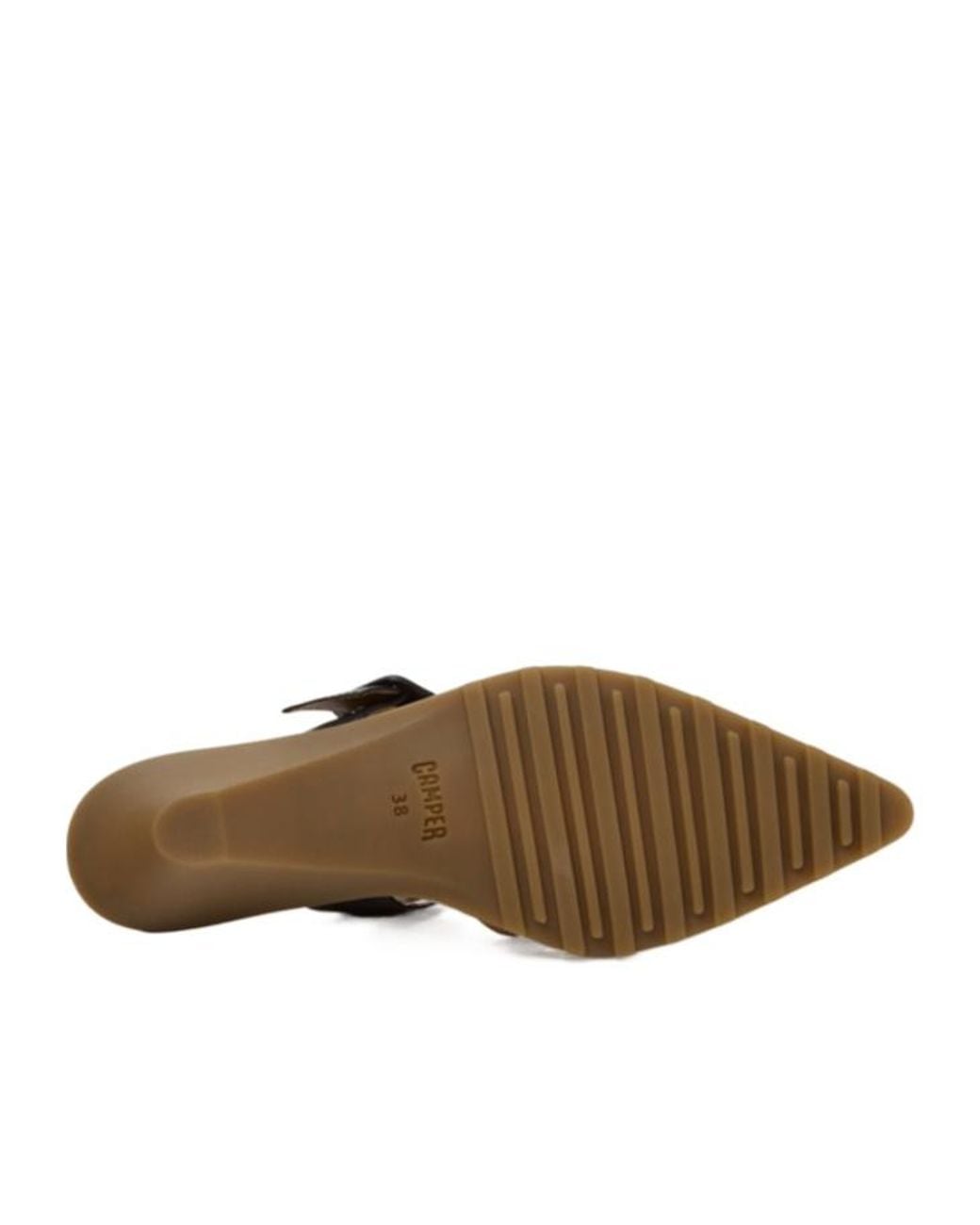 Camper Brown Anita Leather Semi-Open Shoes