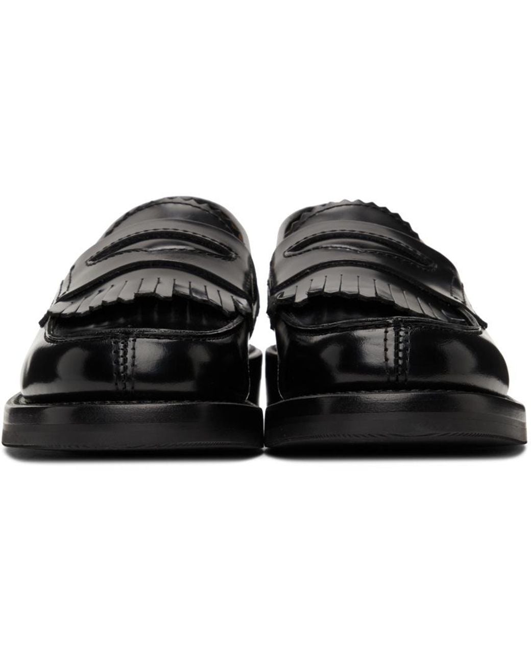 Our Legacy Black Fringed Loafers for men