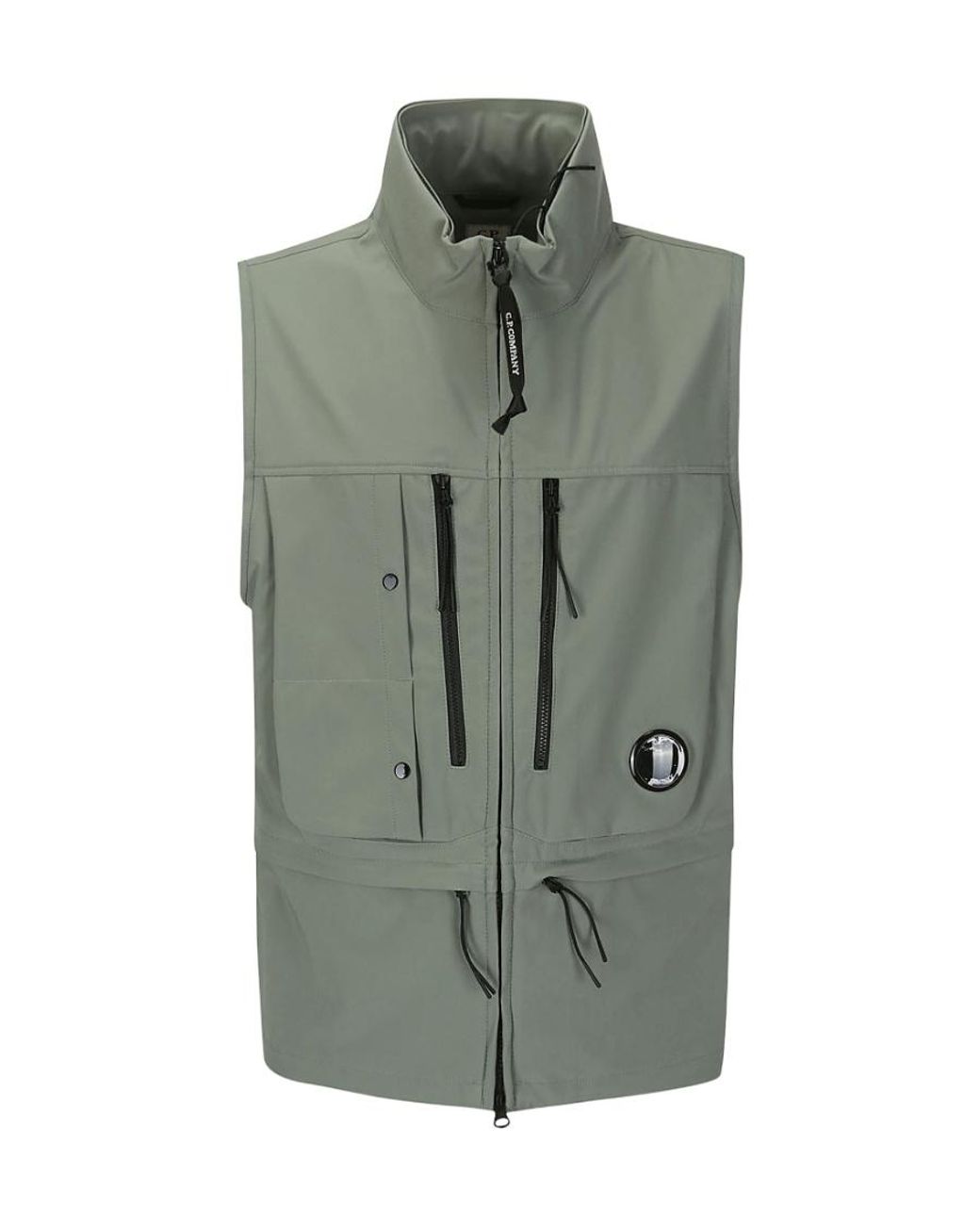 C P Company Green Shell-R Utility Vest for men