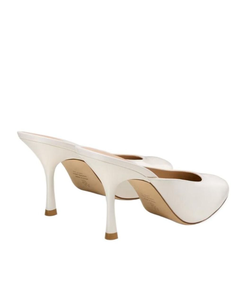 Stuart Weitzman White Madison Mule 85