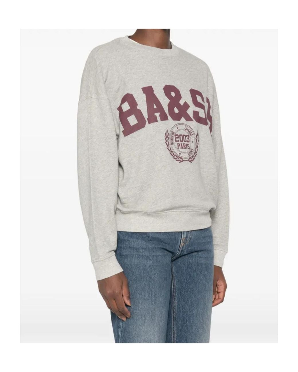 Ba&sh Gray Logo-Print Sweatshirt