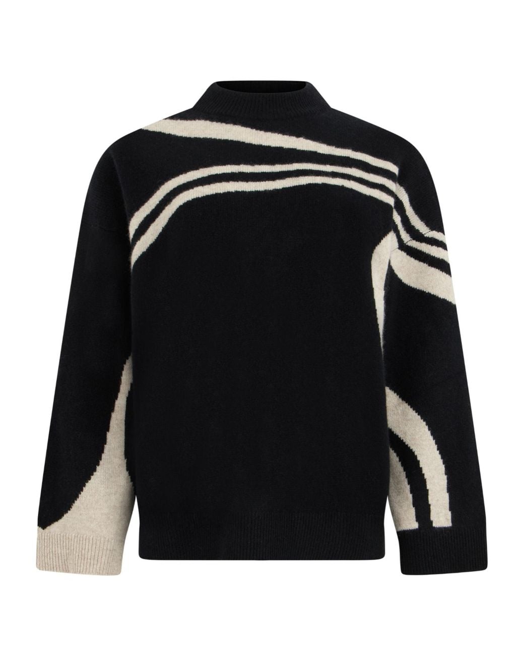 Loulou de Saison Black Noga Oversized Knitted Sweater