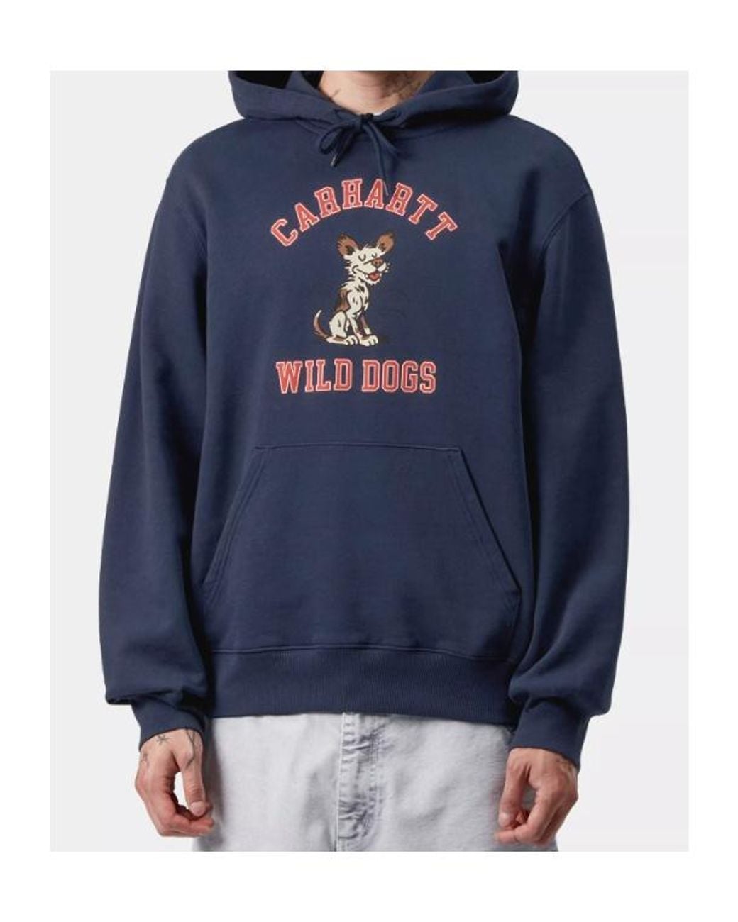 Carhartt Blue Hooded Wild Dog Sweatshirt for men
