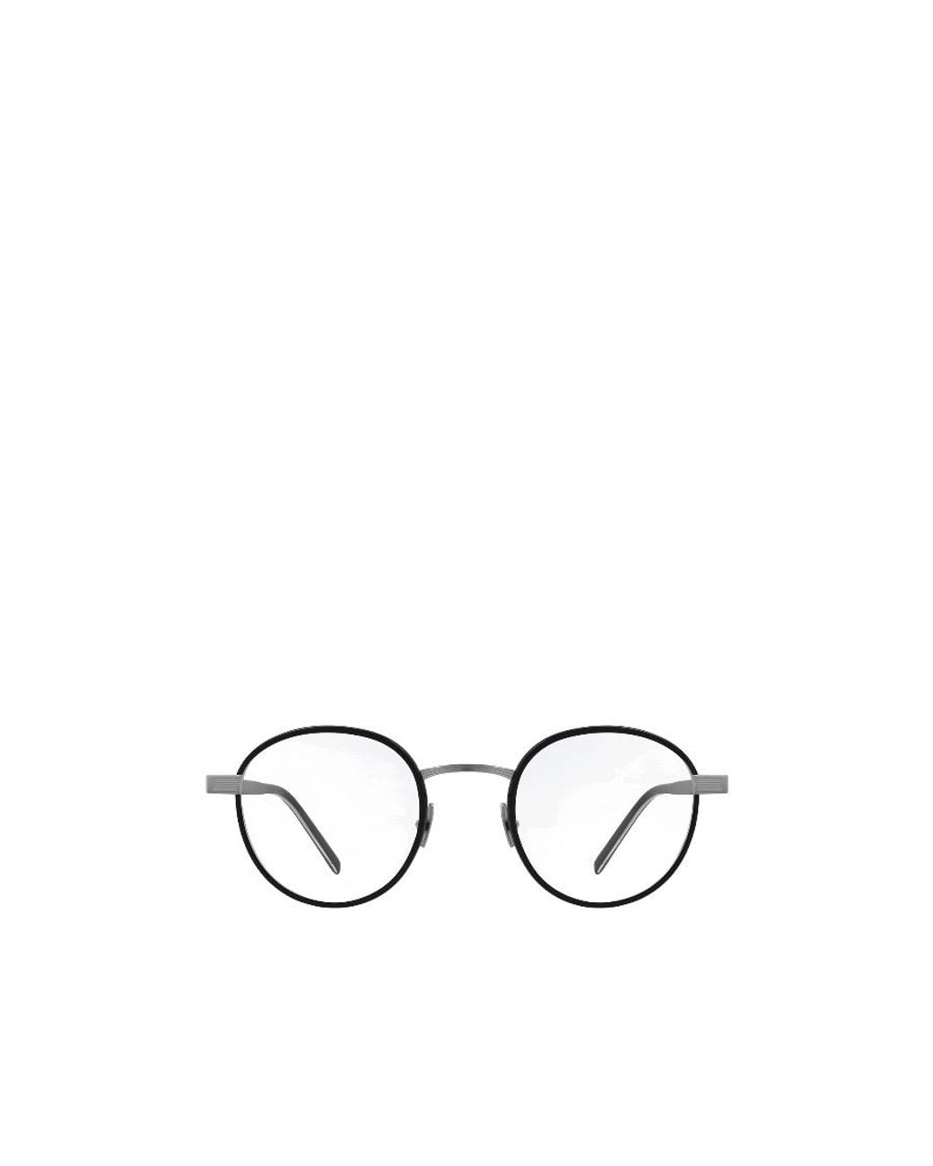 Saint Laurent White Eyewear Round Frame Glasses for men