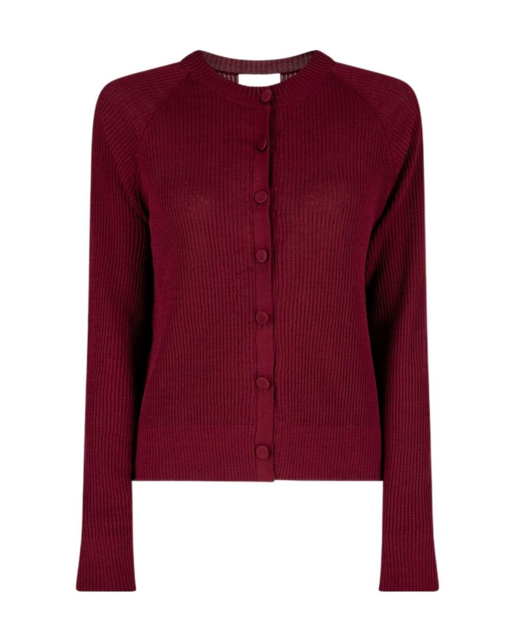 Dries Van Noten Red Crew Neck Cardigan
