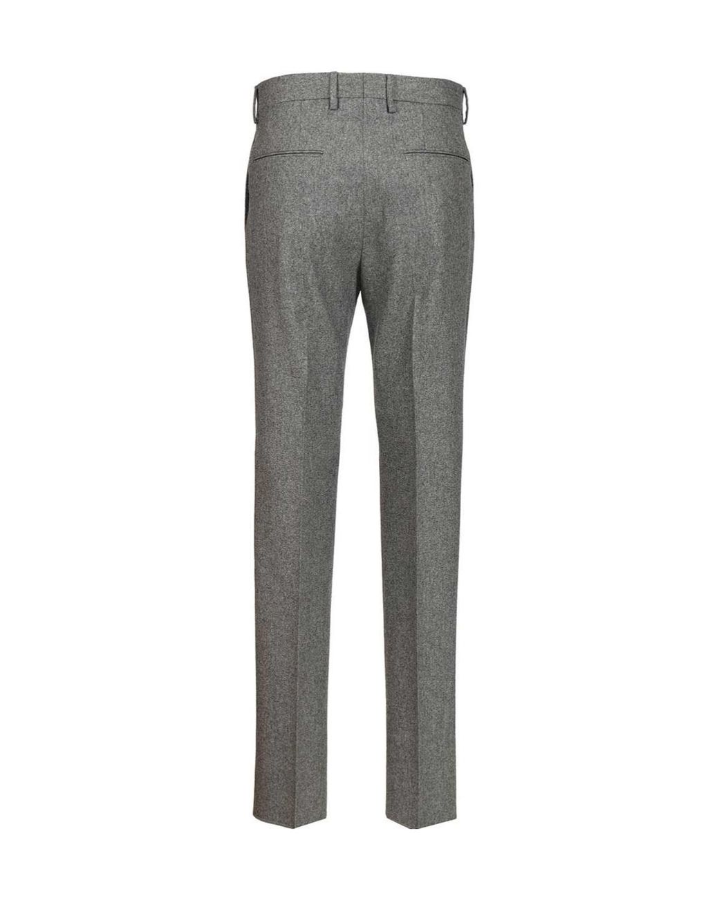 Tagliatore Gray Pleated Flannel Pants for men