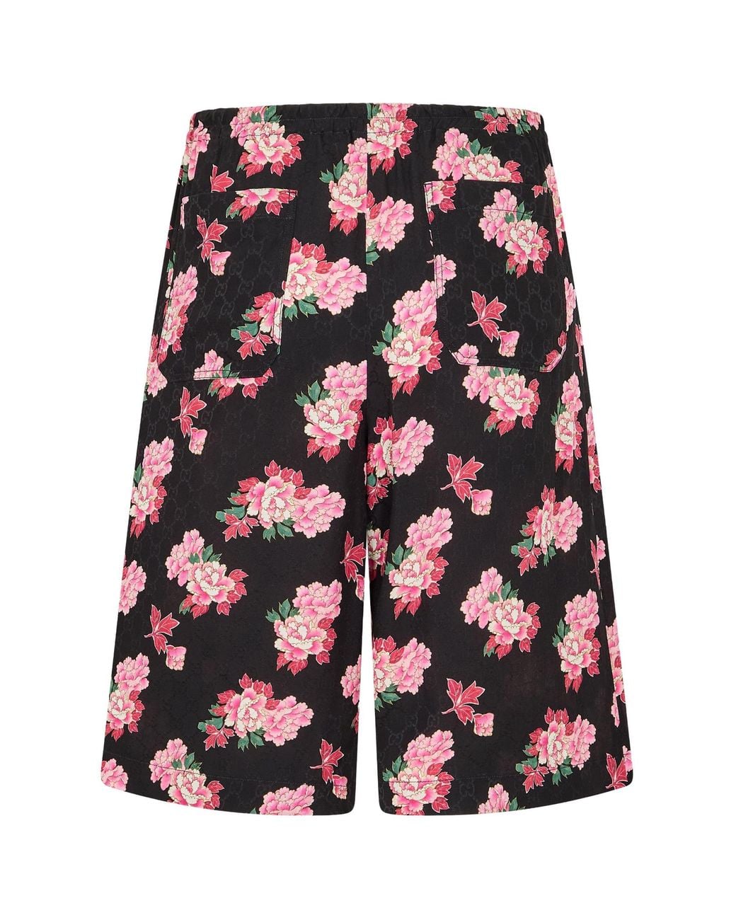 Gucci Red Classic Jacquard Shorts for men