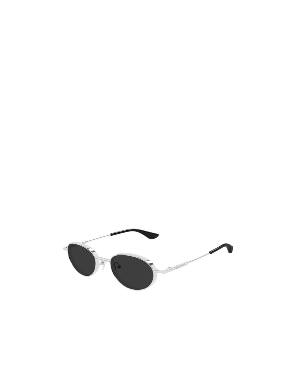 McQueen White Eyewear Oval Frame Sunglasses for men