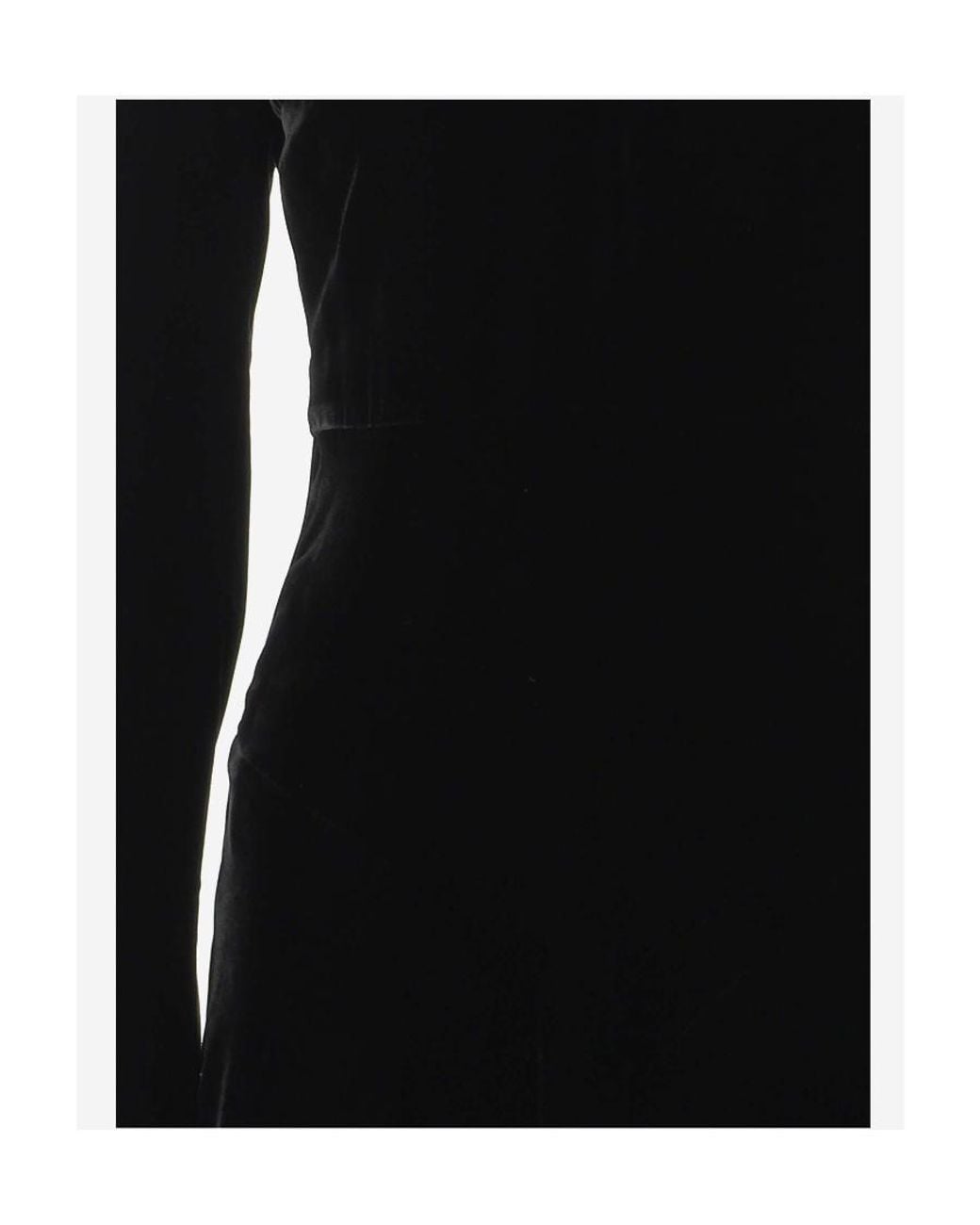Stella McCartney Black V-Neck Long-Sleeve Midi Dress