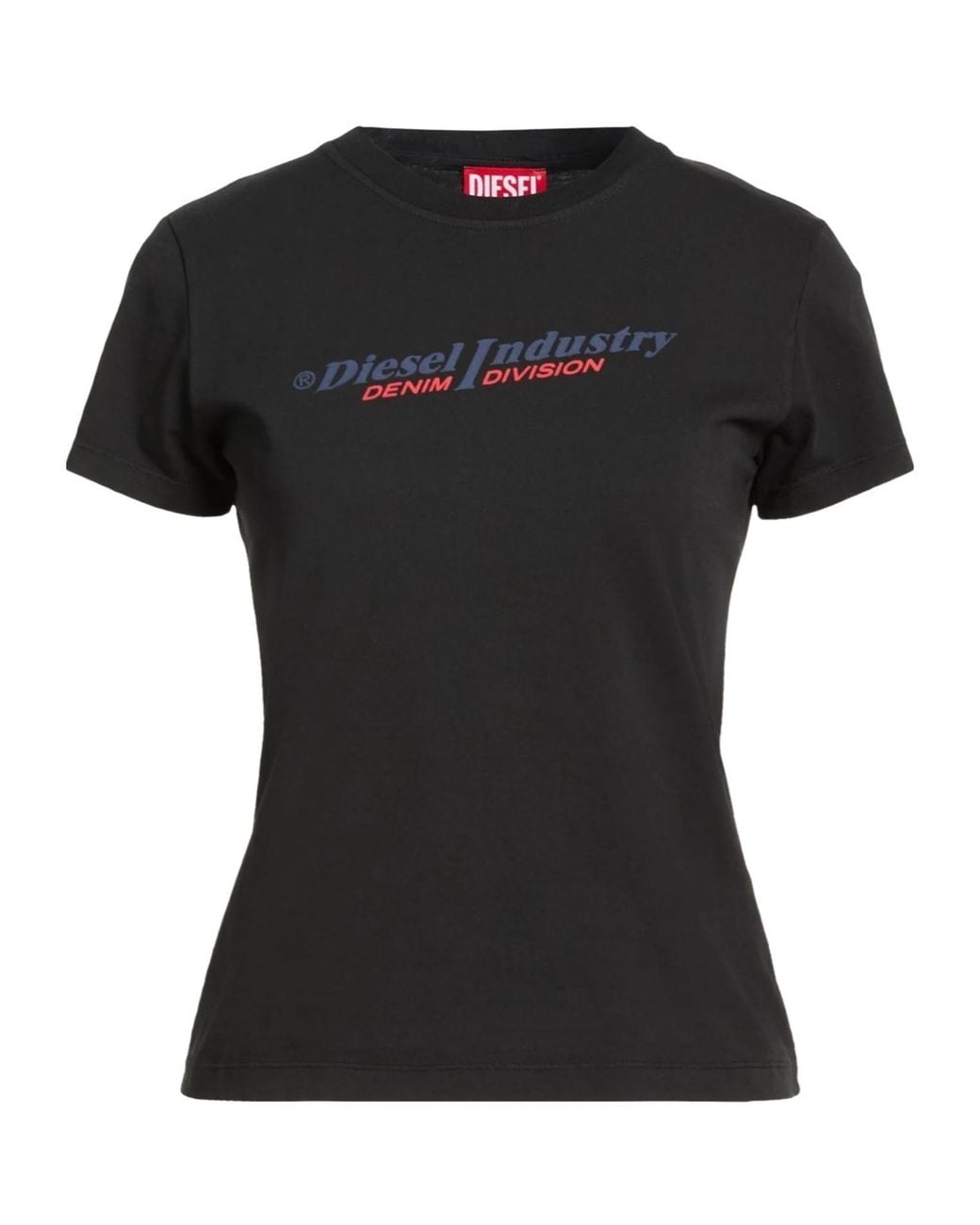 DIESEL Black Printed T-Shirt