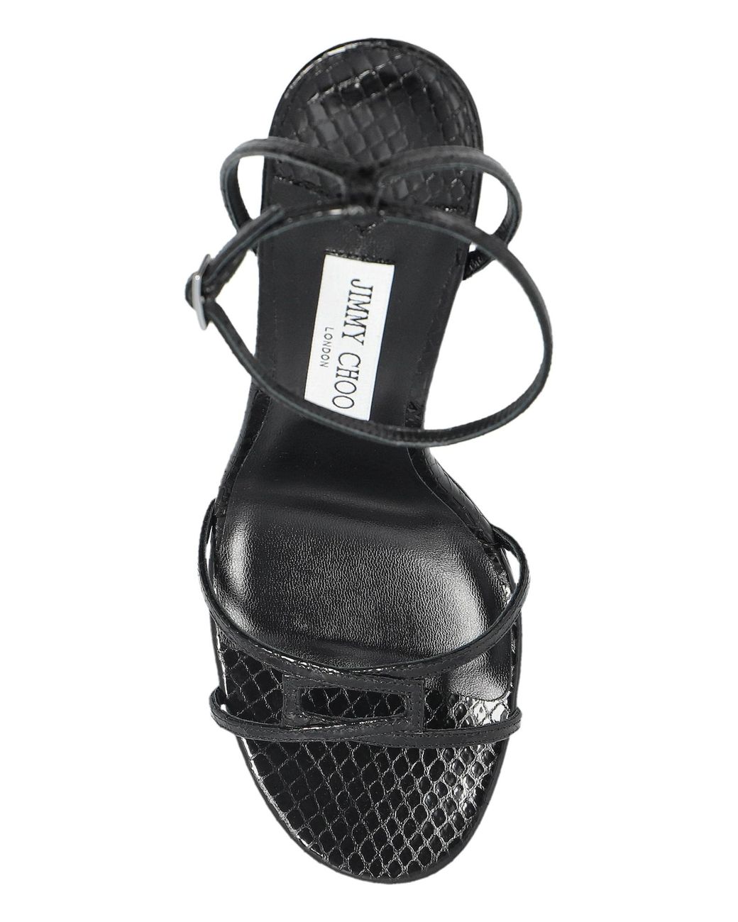 Jimmy Choo Metallic Leo 100 Wrap Leather Sandals