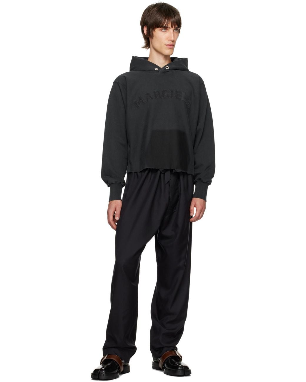 Maison Margiela Black Firm Fleece Hoodie