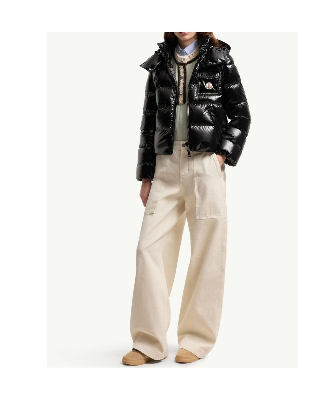 Moncler Black Andro Zip-Up Short Padded Jacket