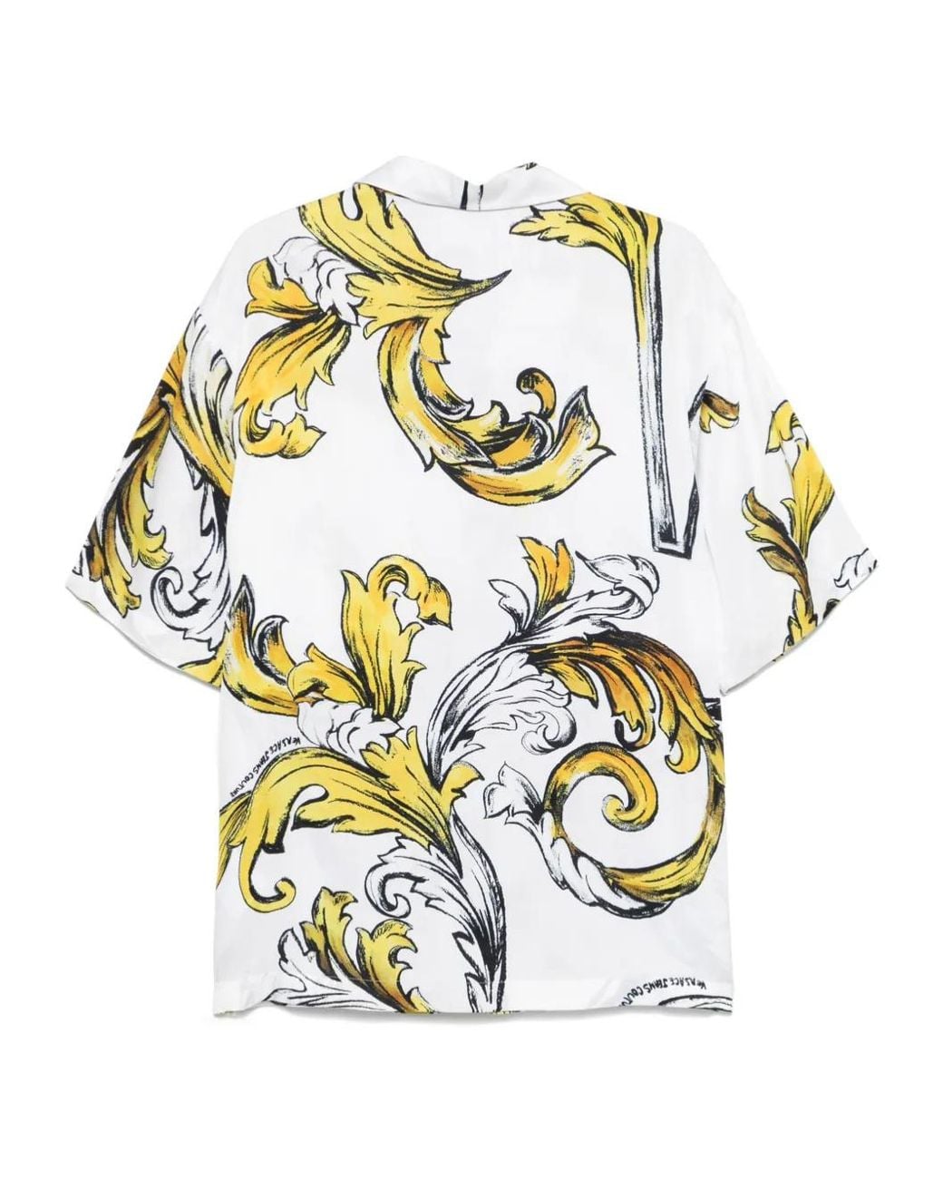 Versace Jeans White Baroque Print Shirt for men