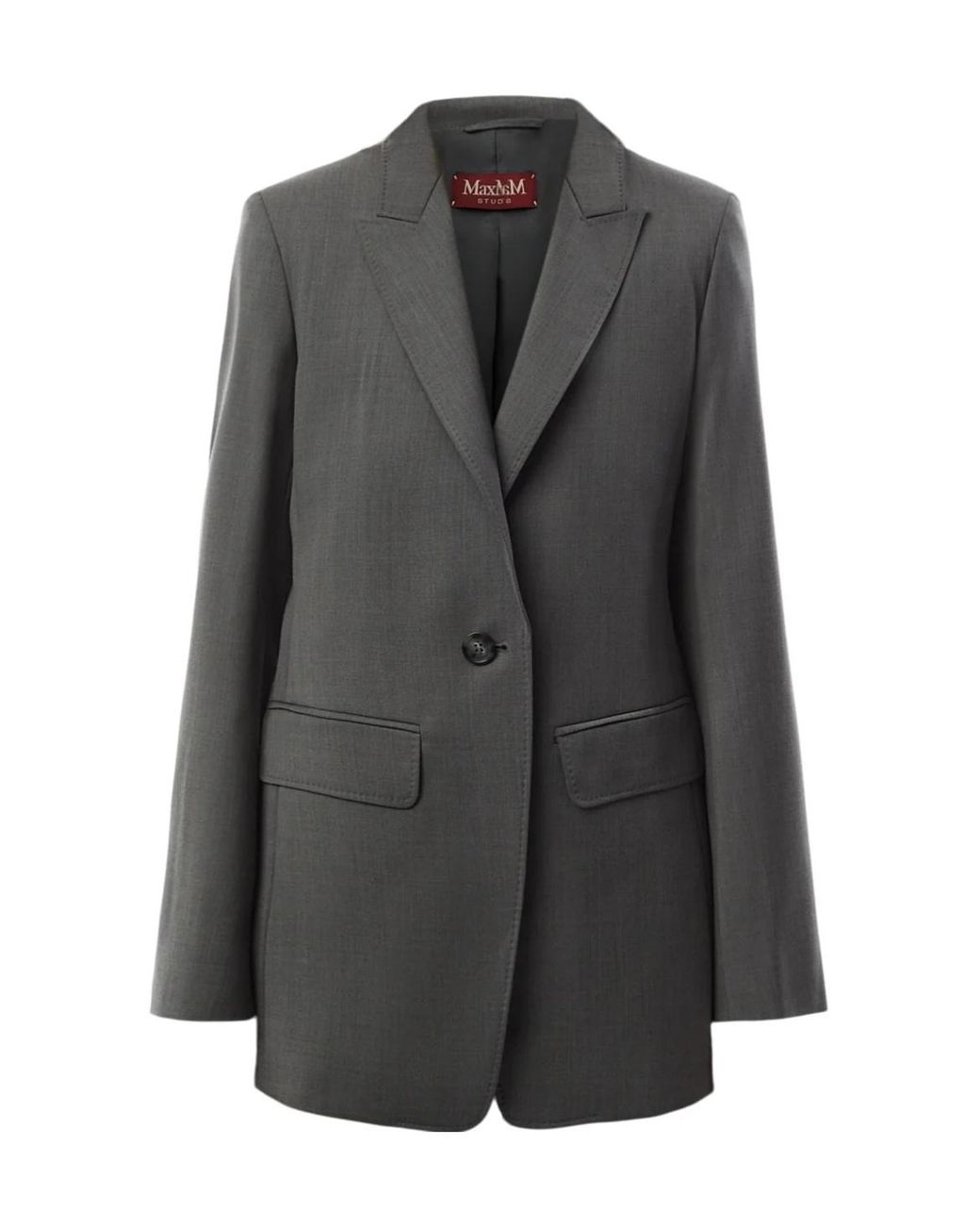 Max Mara Gray Long-Sleeved Suit Jacket