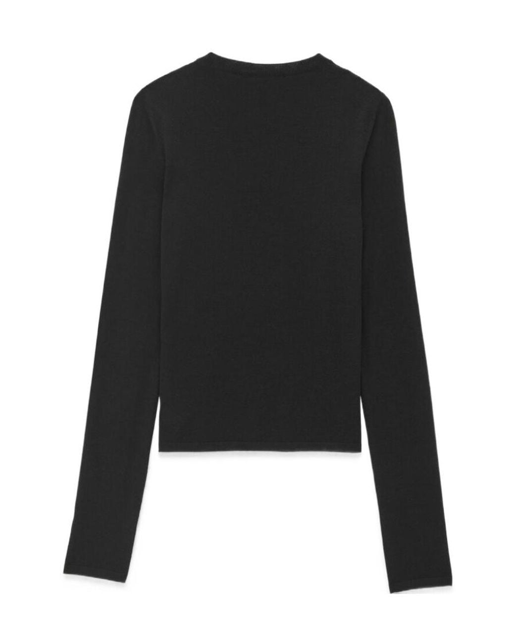Saint Laurent Black Crewneck Knitted Jumper