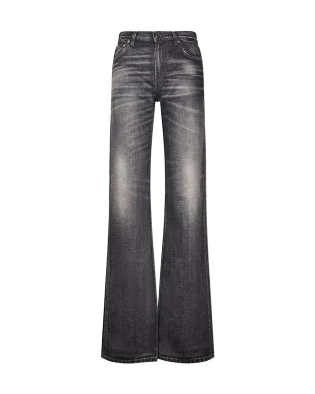 Haikure Gray Star Straight-Leg Jeans