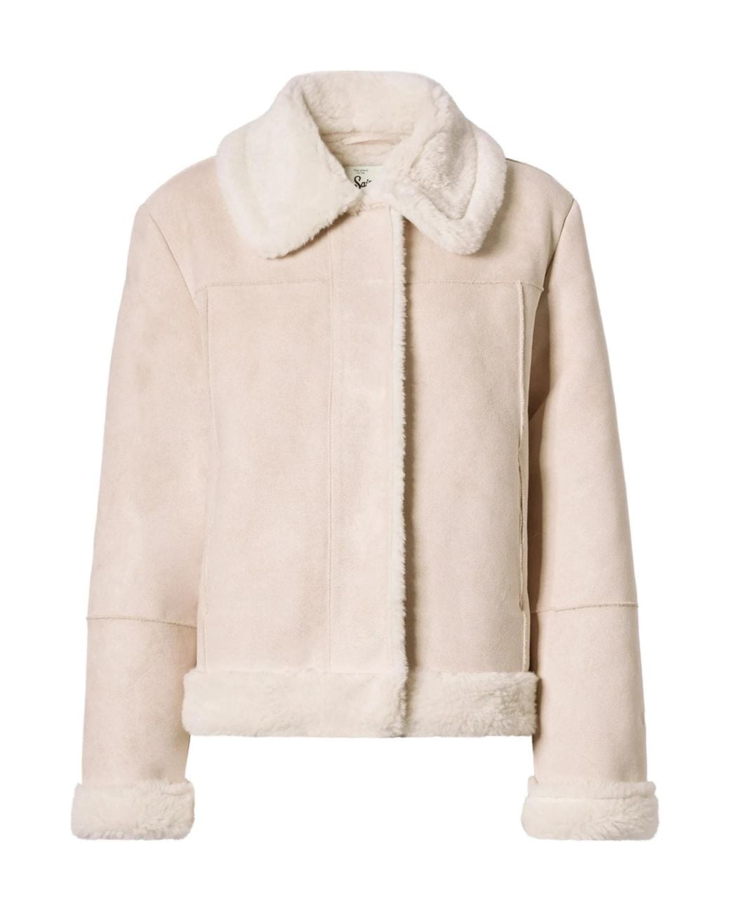 Mc2 Saint Barth Natural Lorayne Faux-Shearling Jacket