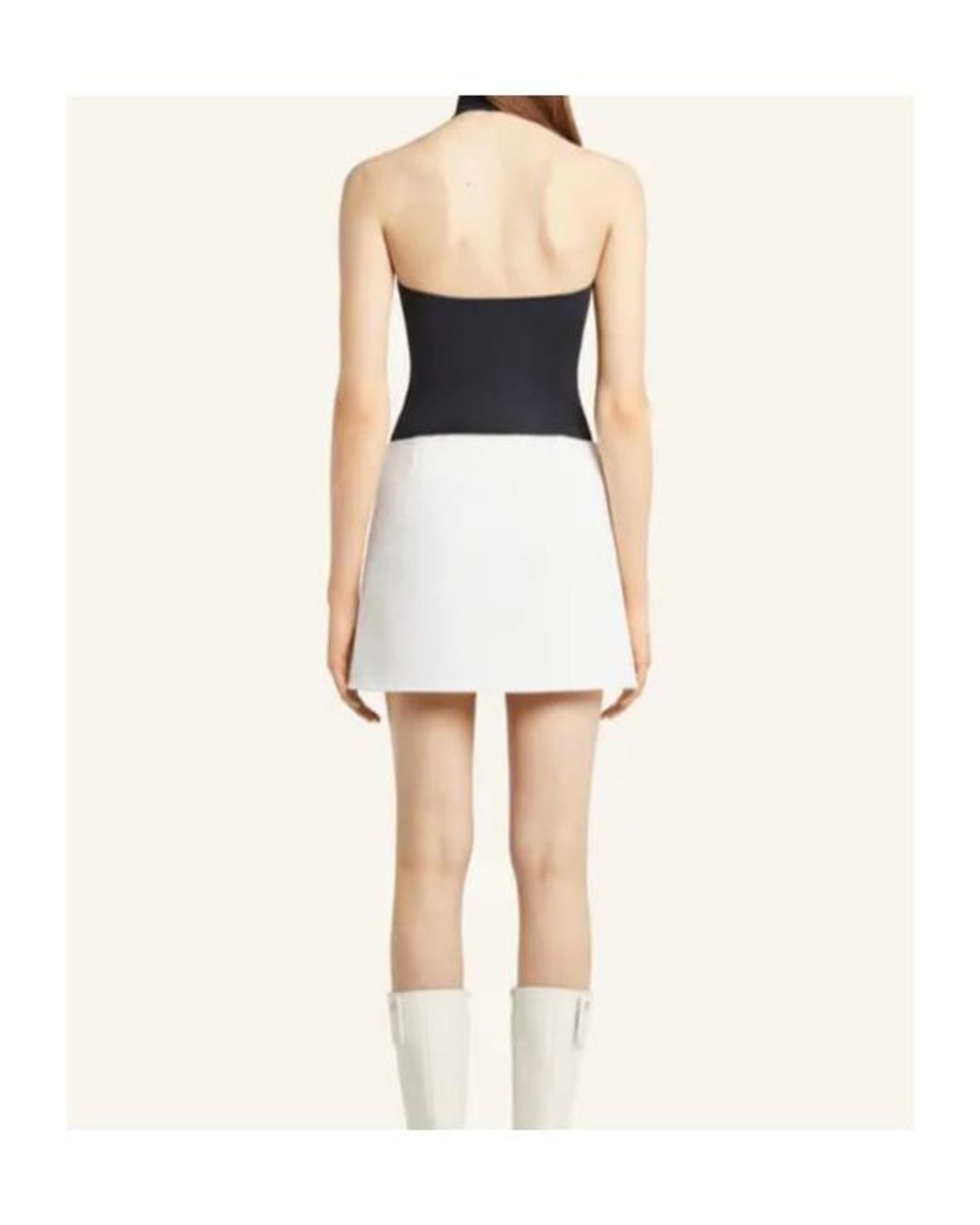 Courreges White Tweed Mini Skirt