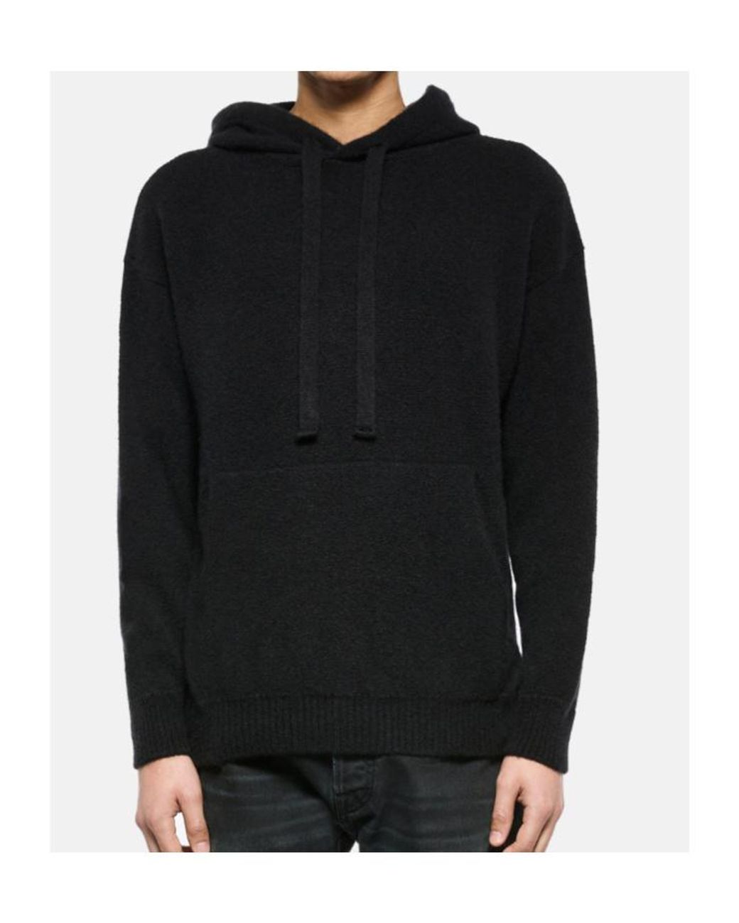 Laneus Blue Hooded Knitted Sweater for men