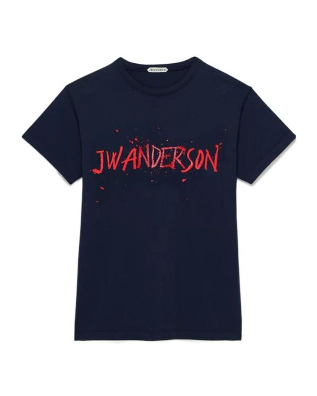 J.W. Anderson Blue Jw Anderson Logo Printed Crewneck T-Shirt for men