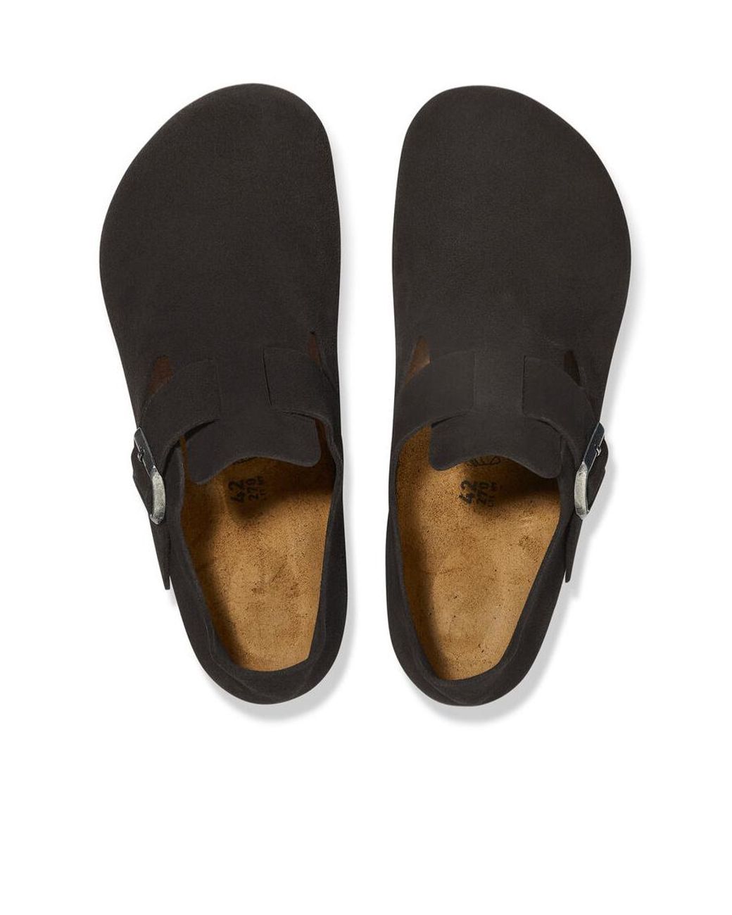 Birkenstock Black London Buckle Detailed Round Toe Loafers for men