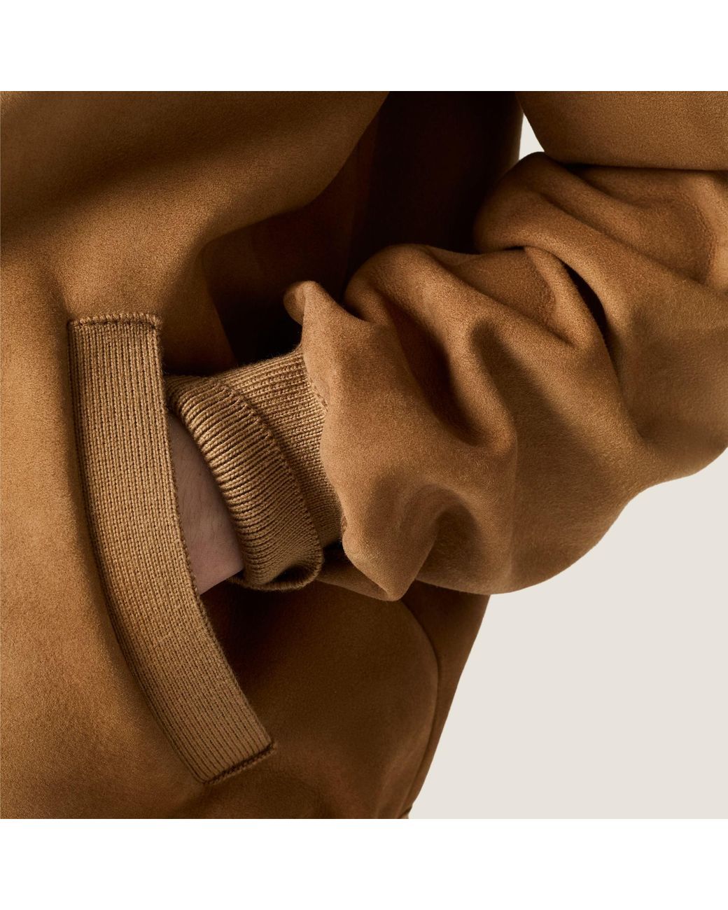 Miu Miu Brown Waxed Suede Blouson Jacket