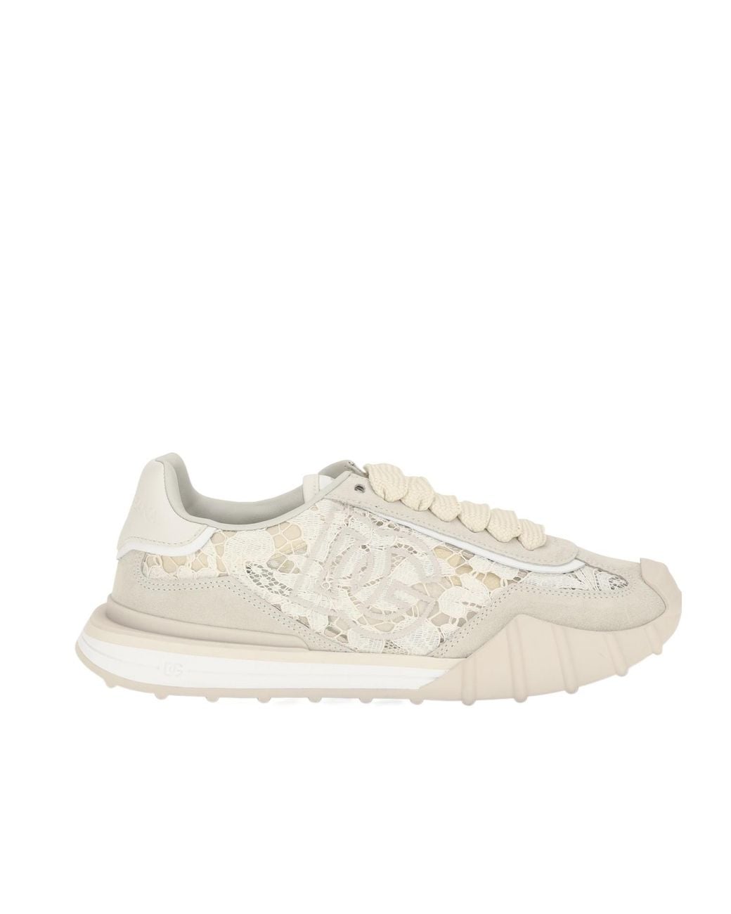 Dolce & Gabbana Natural Dg Logo Detailed Sneakers
