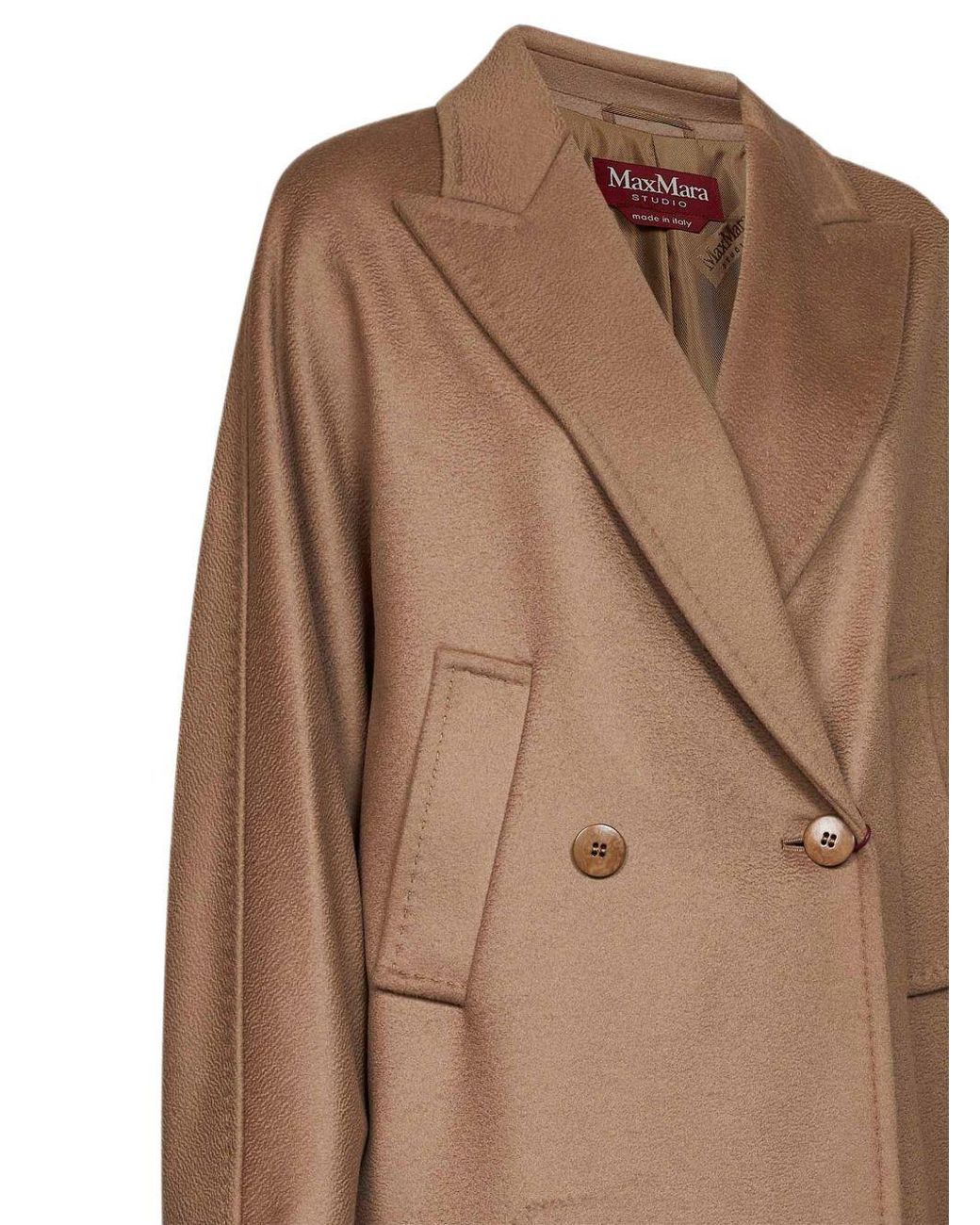 Max Mara Brown Studio Double Breasted Coat