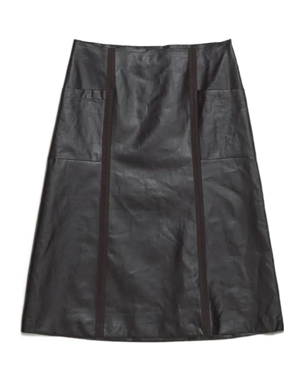 Paloma Wool Black Vertical Cut Detailed Midi Skirt