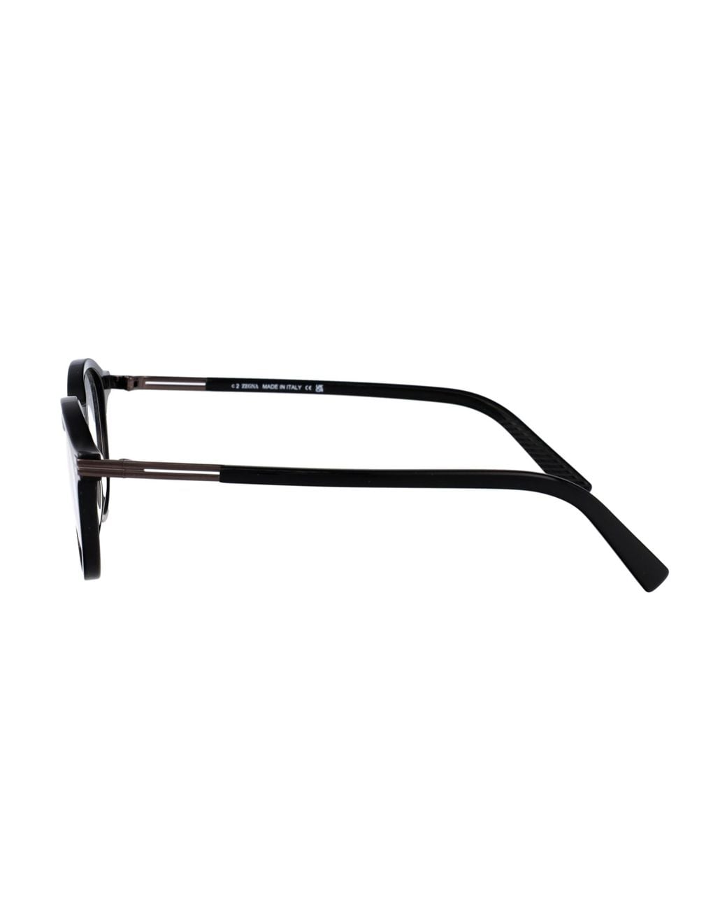 Zegna White Round Frame Glasses for men