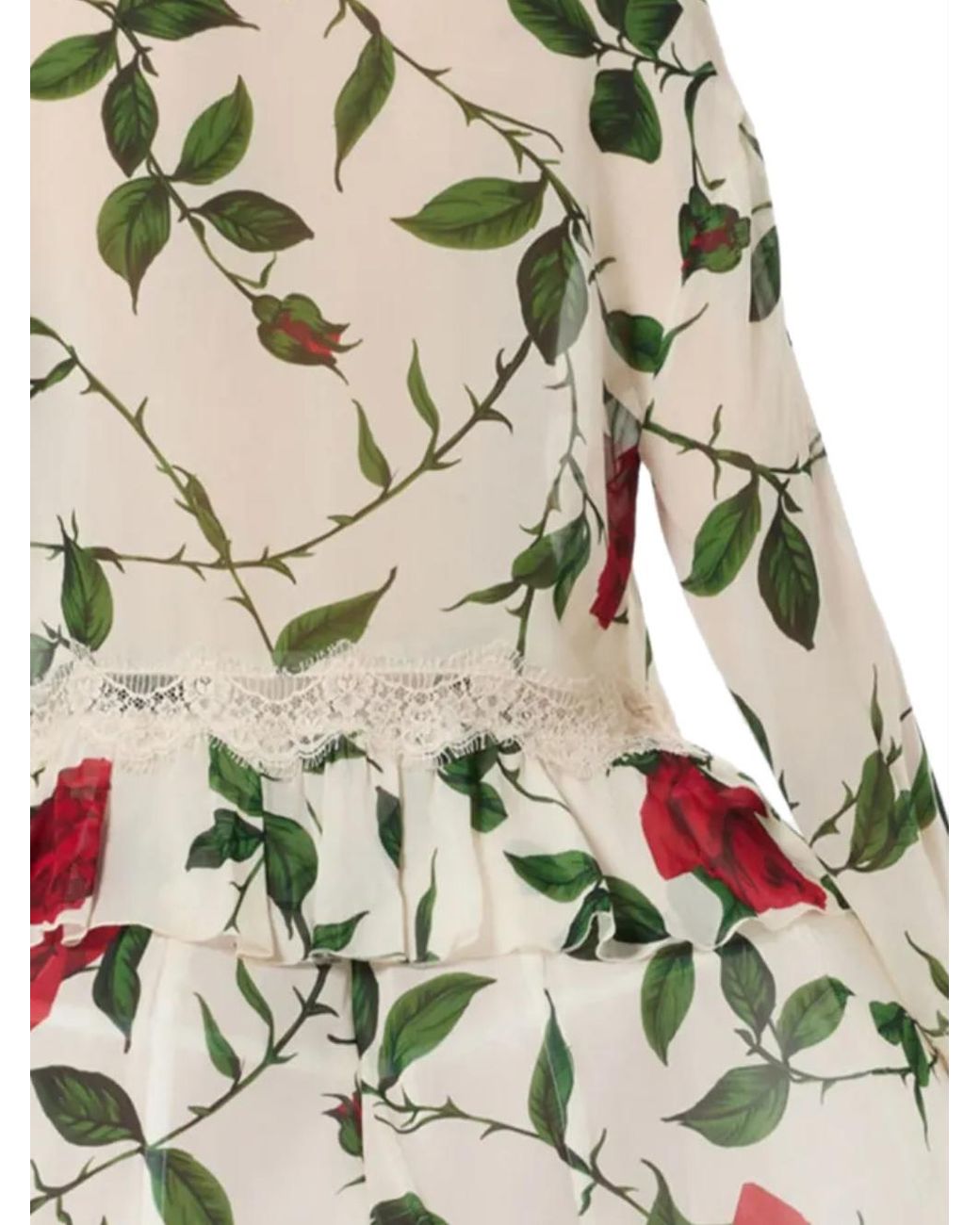 Blumarine White Floral Lace Trim Tops