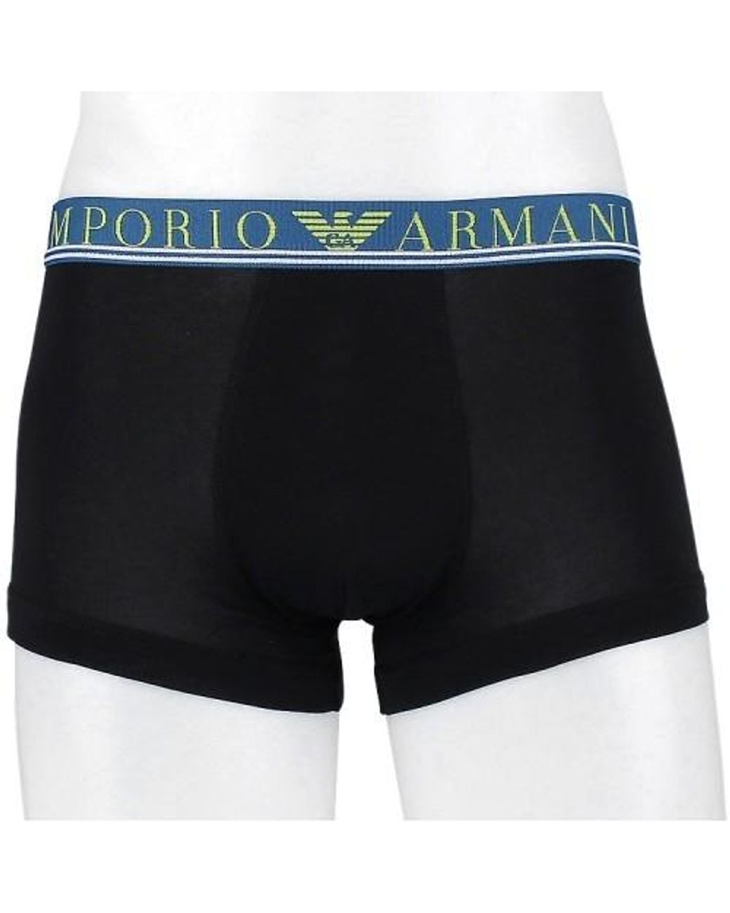 Emporio Armani Black Logo-Embroidered Three-Pack Boxers for men