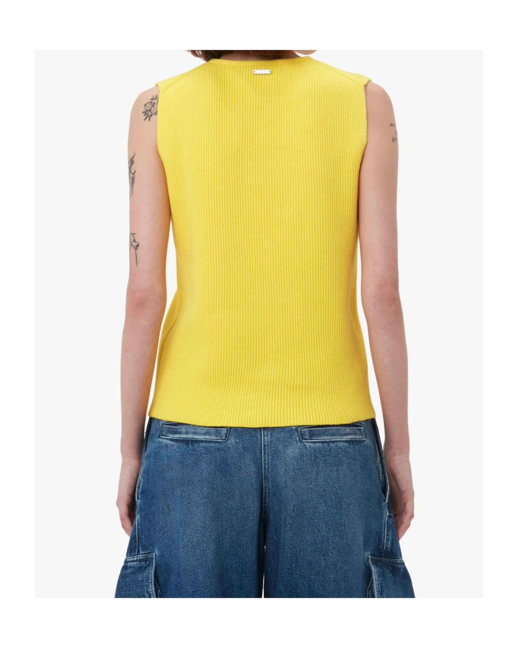 J.W. Anderson Yellow Jw Anderson Bow Tie Tank Top