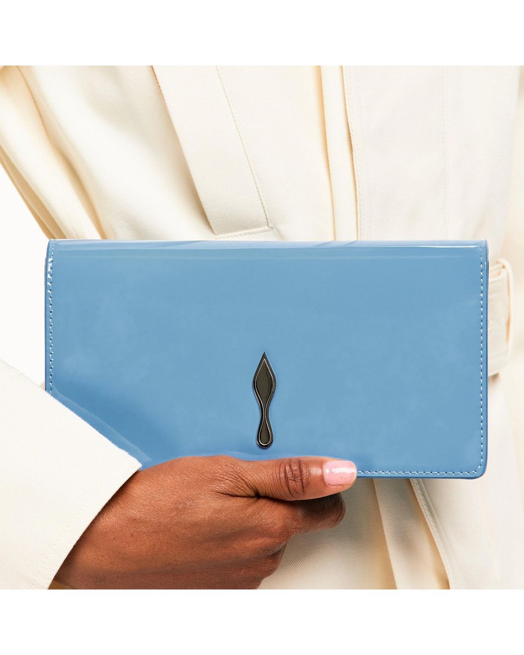 Christian Louboutin Blue Solid Color Shoulder Bag