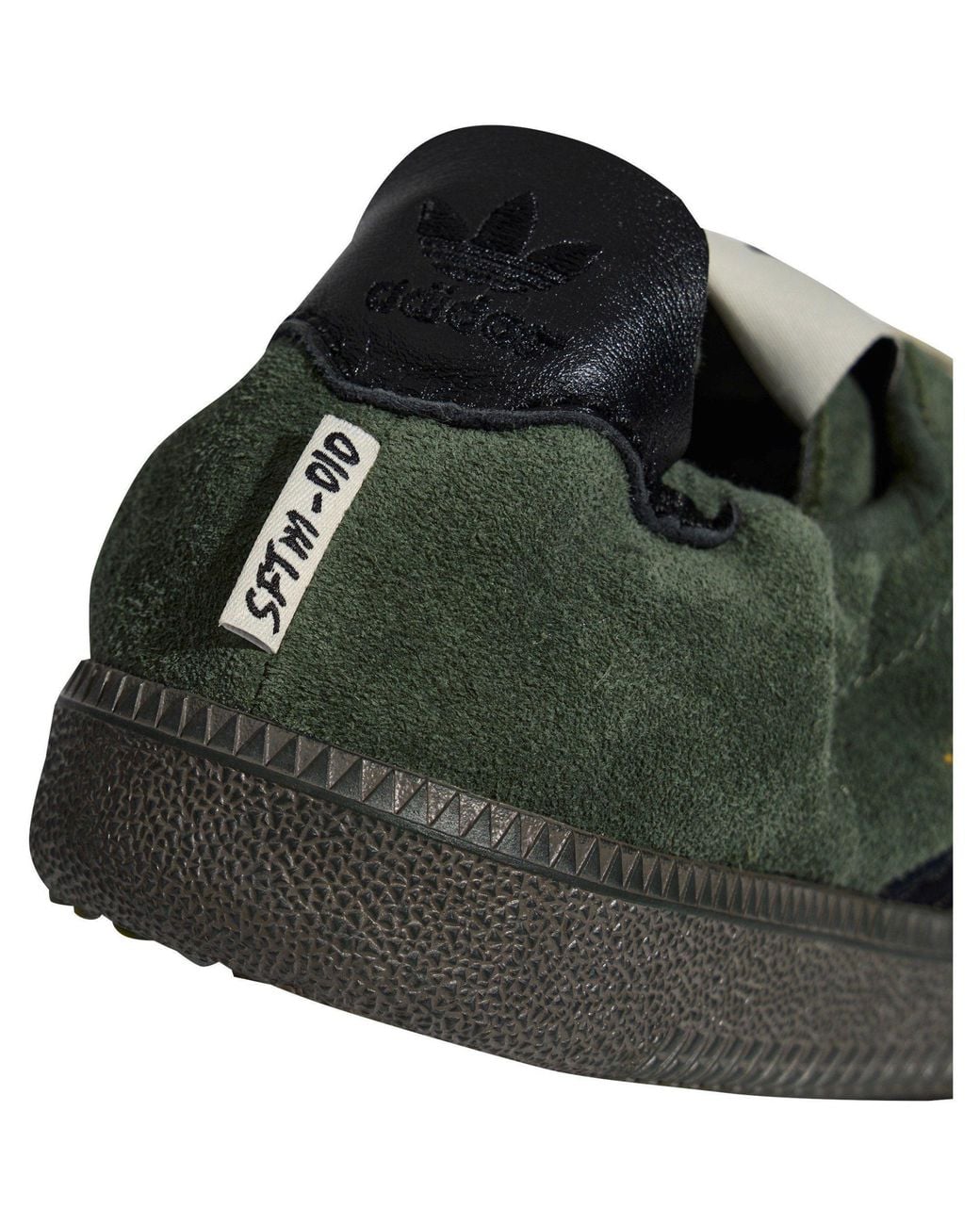 Adidas Originals Green Faux Fur Low-Top Casual Shoes for men