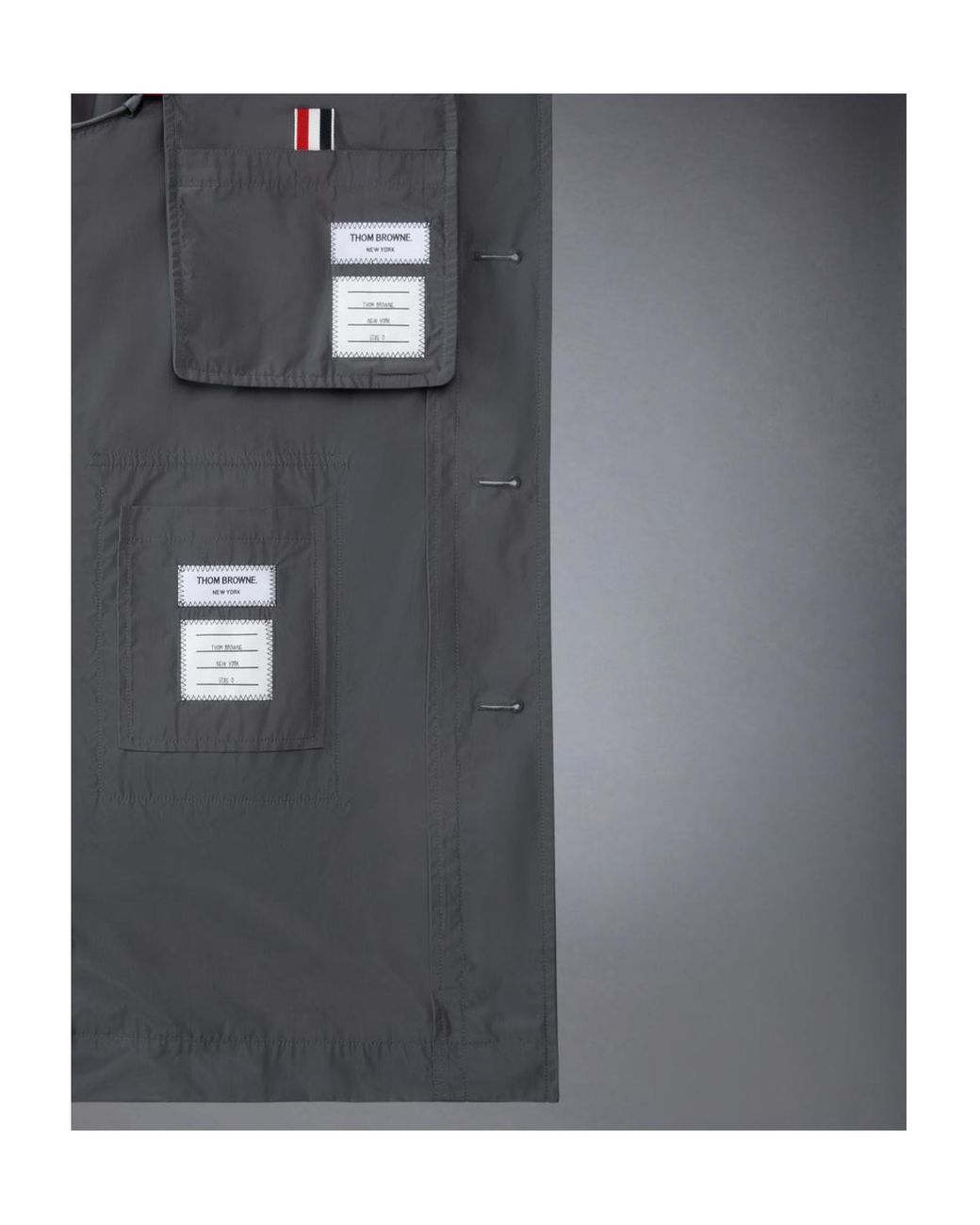Thom Browne Gray Memory Tech Smock for men