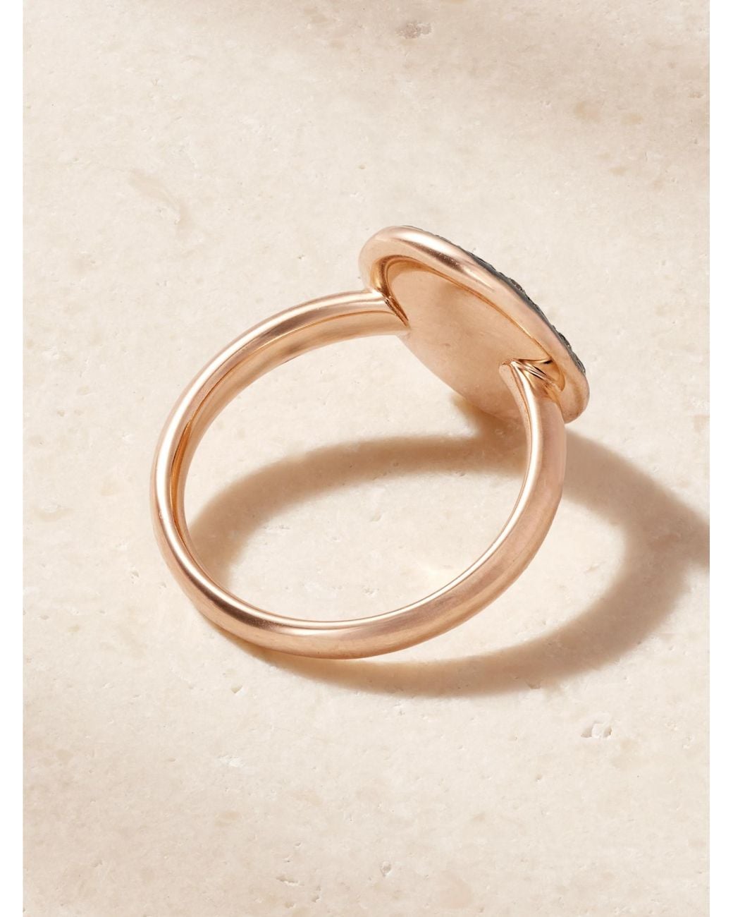 Pomellato White 18-Karat Rose And Rhodium-Plated Diamond Ring