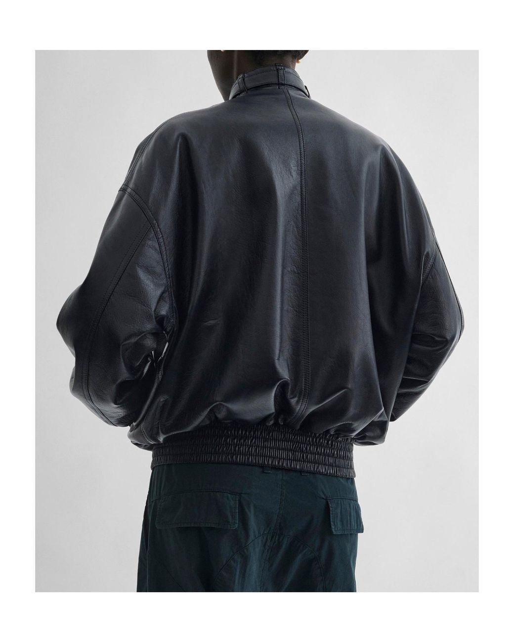 Phoebe Philo Black Aviator Leather Jacket