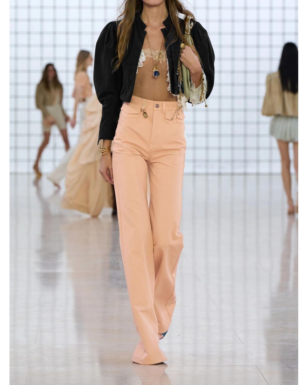 Chloé Pink Chloé High-Waisted Flared Jeans