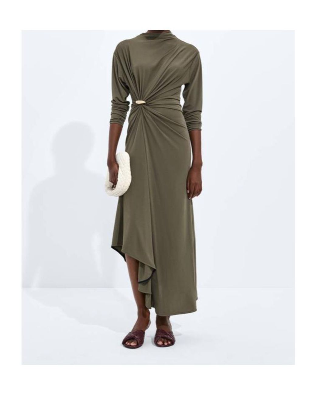 Bottega Veneta Green Crepe Jersey Dress