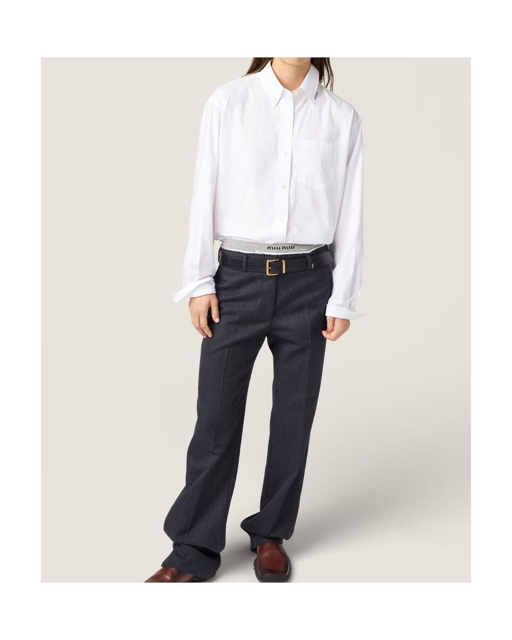 Miu Miu White Cotton Shirt