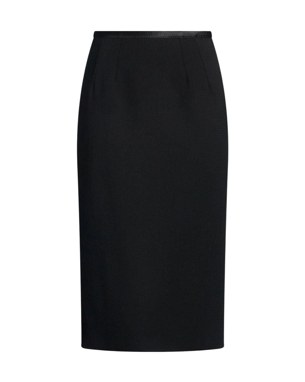 Dolce & Gabbana Black Solid-Colored Pencil Skirt