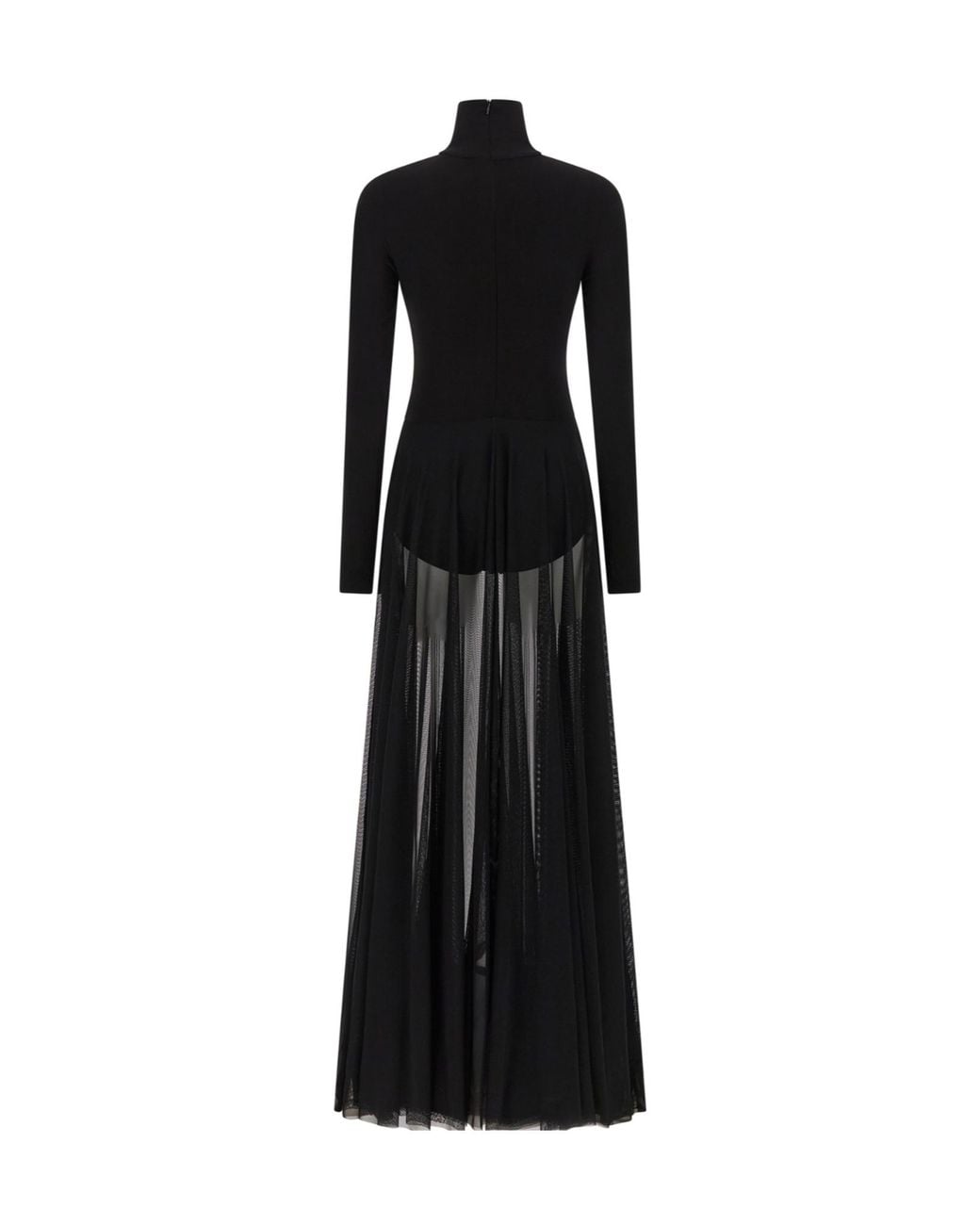 Norma Kamali Black Long Sleeve Turtleneck Dress