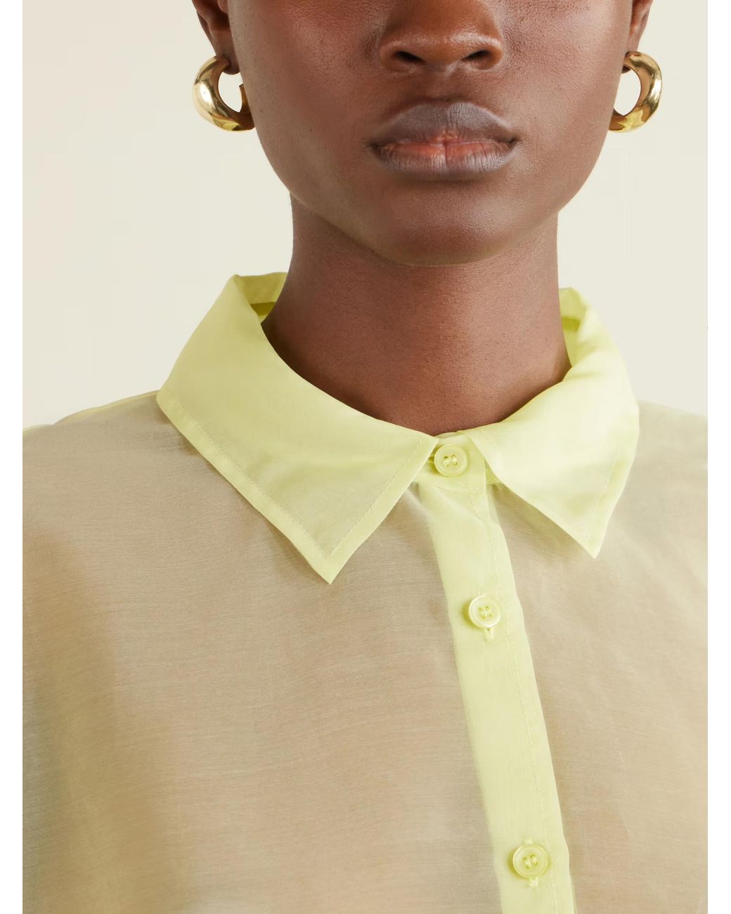 Frankie Shop Yellow Peri Shirt