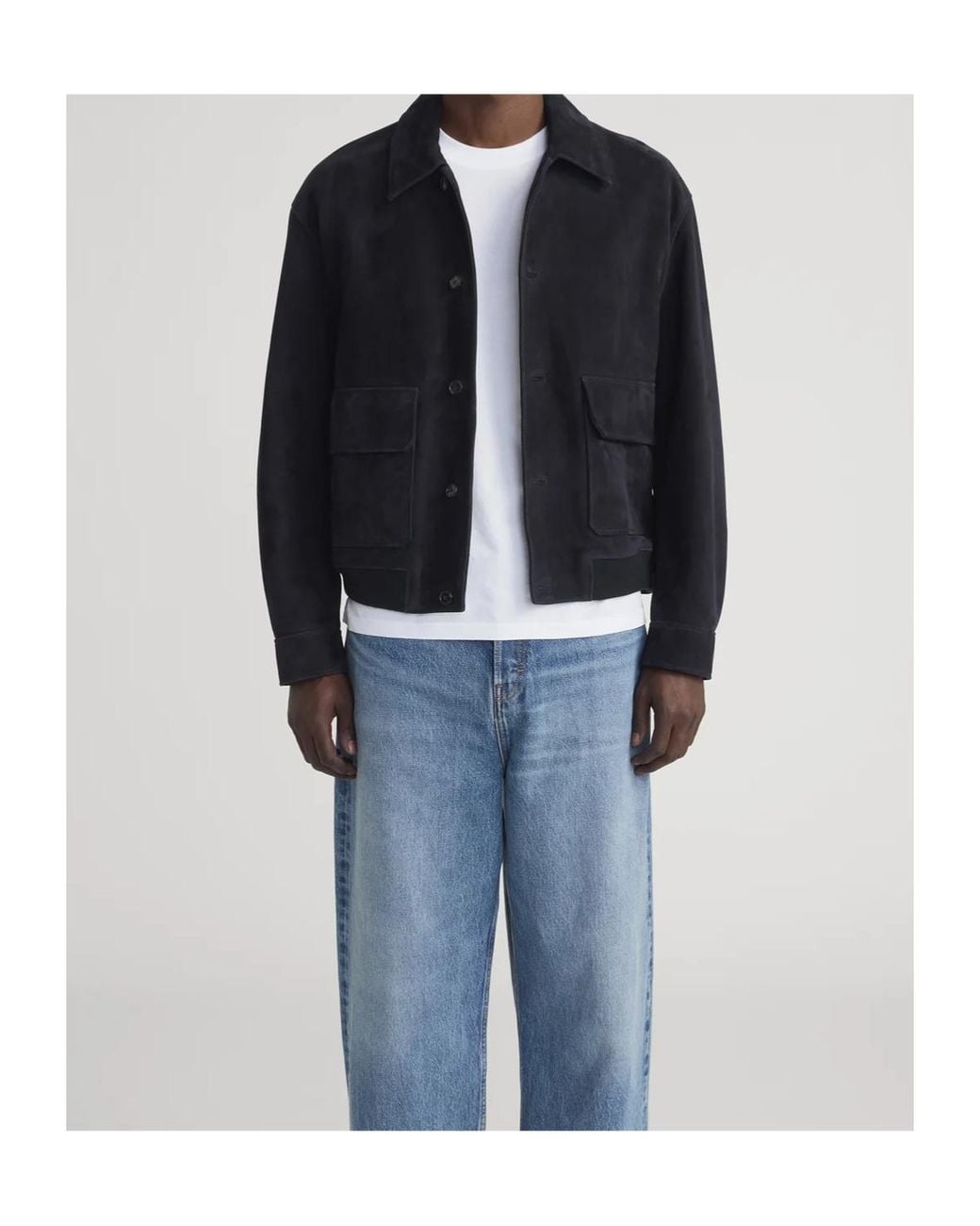 FRAME Blue Long-Sleeved Buttoned Jacket for men