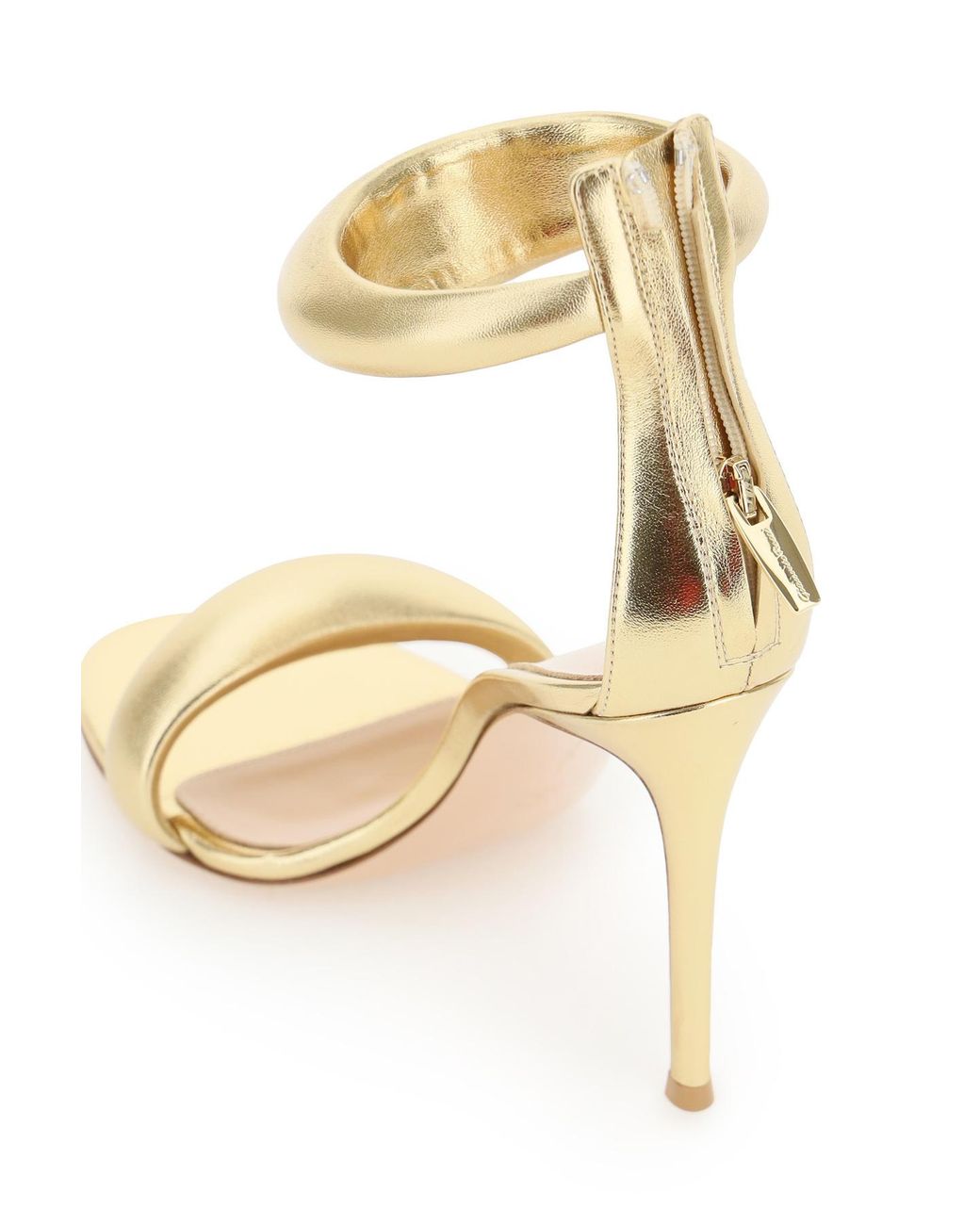 Gianvito Rossi Metallic Bijoux Ankle-Strapped Sandals