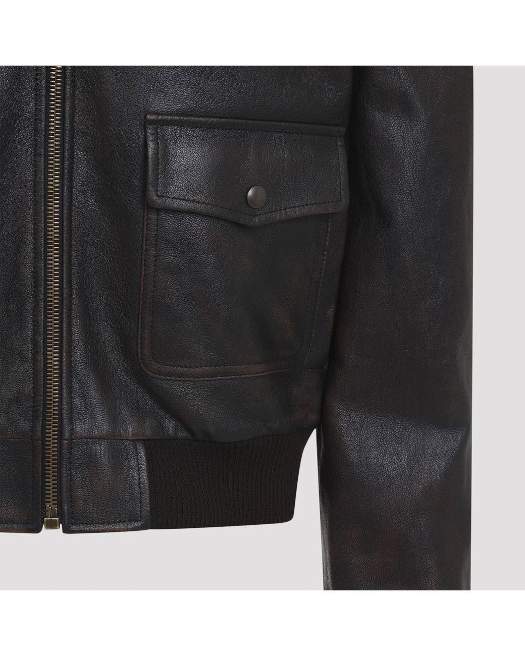 Céline Black Bomber Leather Jacket for men