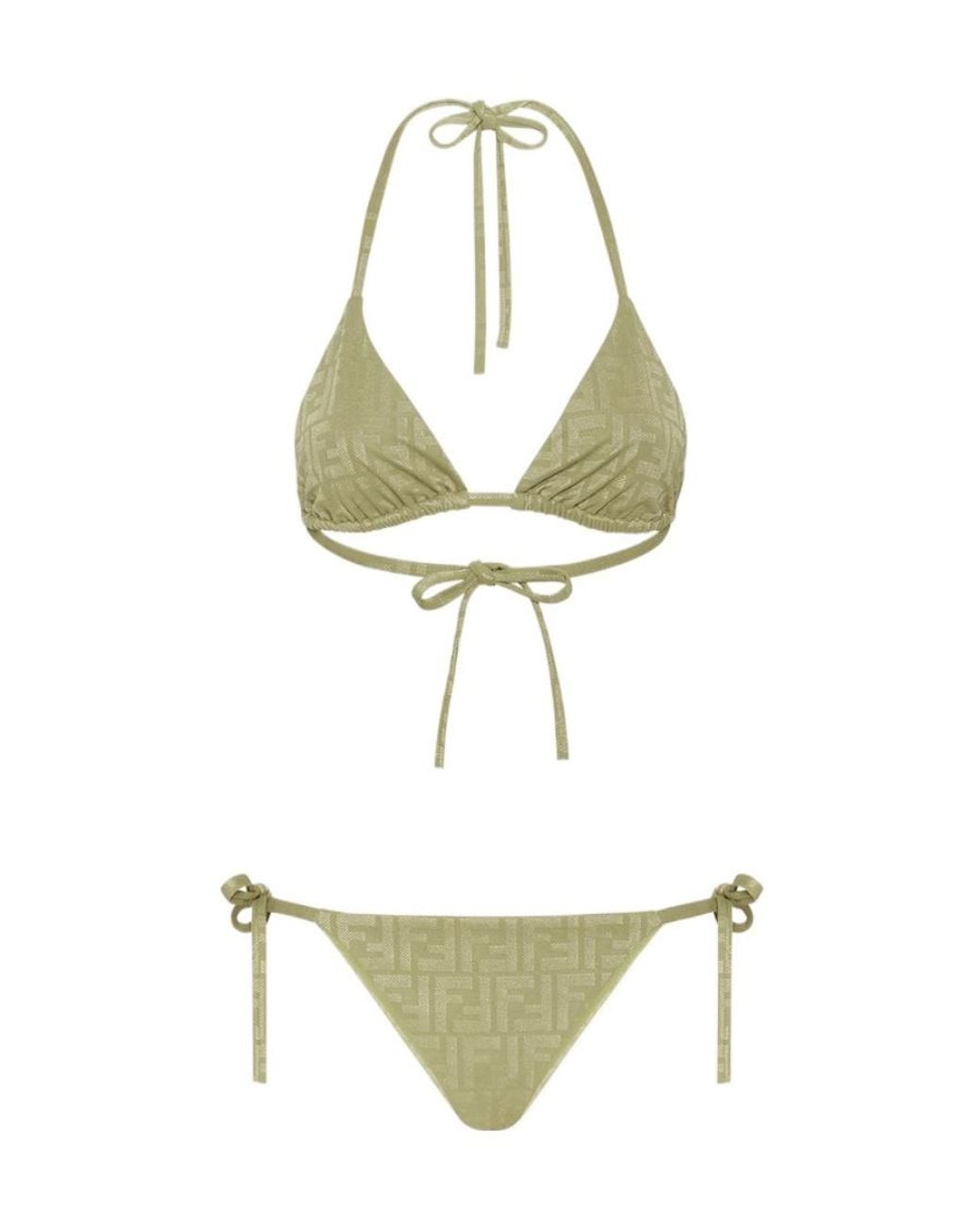 Fendi Green Lycra Bikini