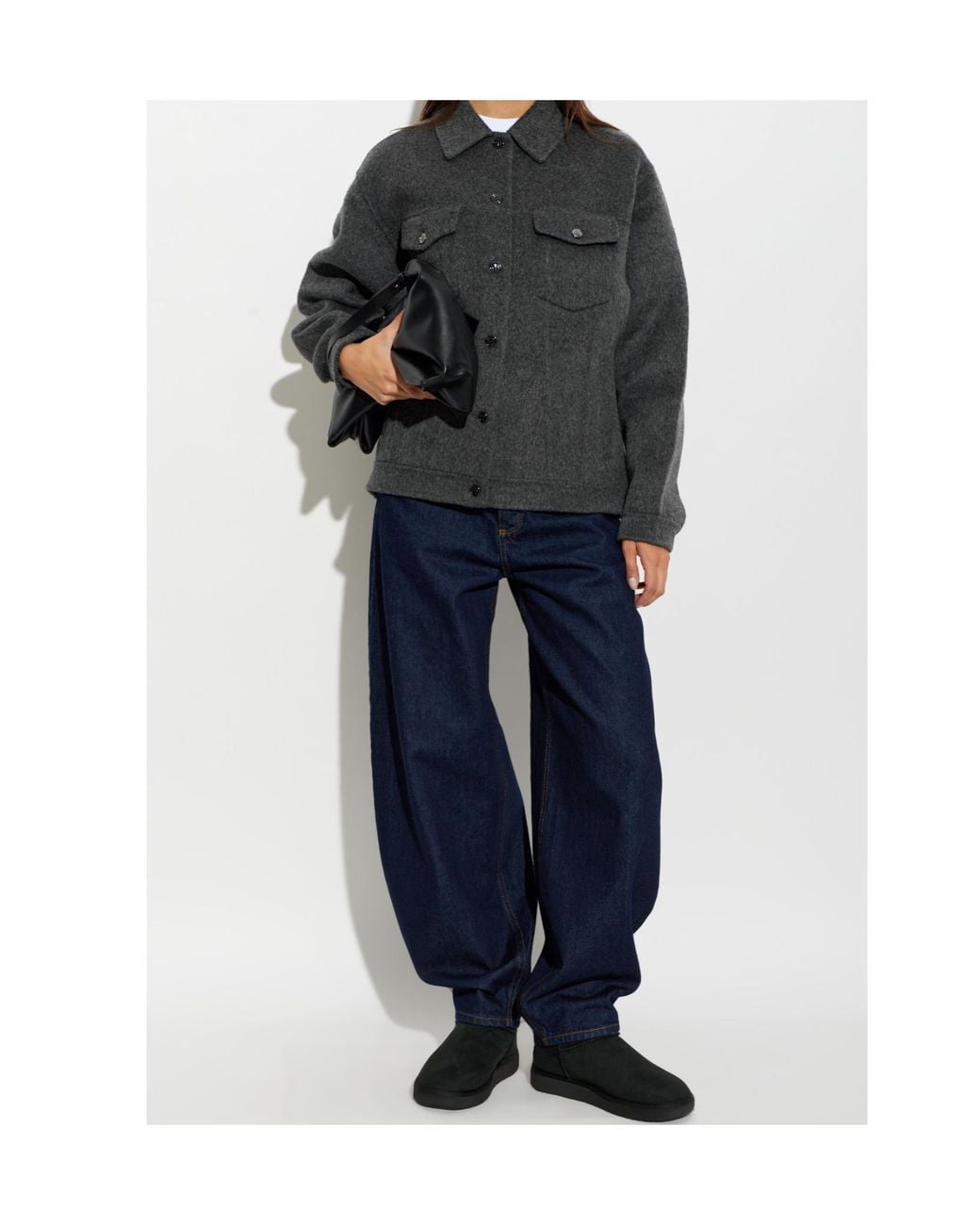 Anine Bing Gray Long-Sleeve Casual Jacket